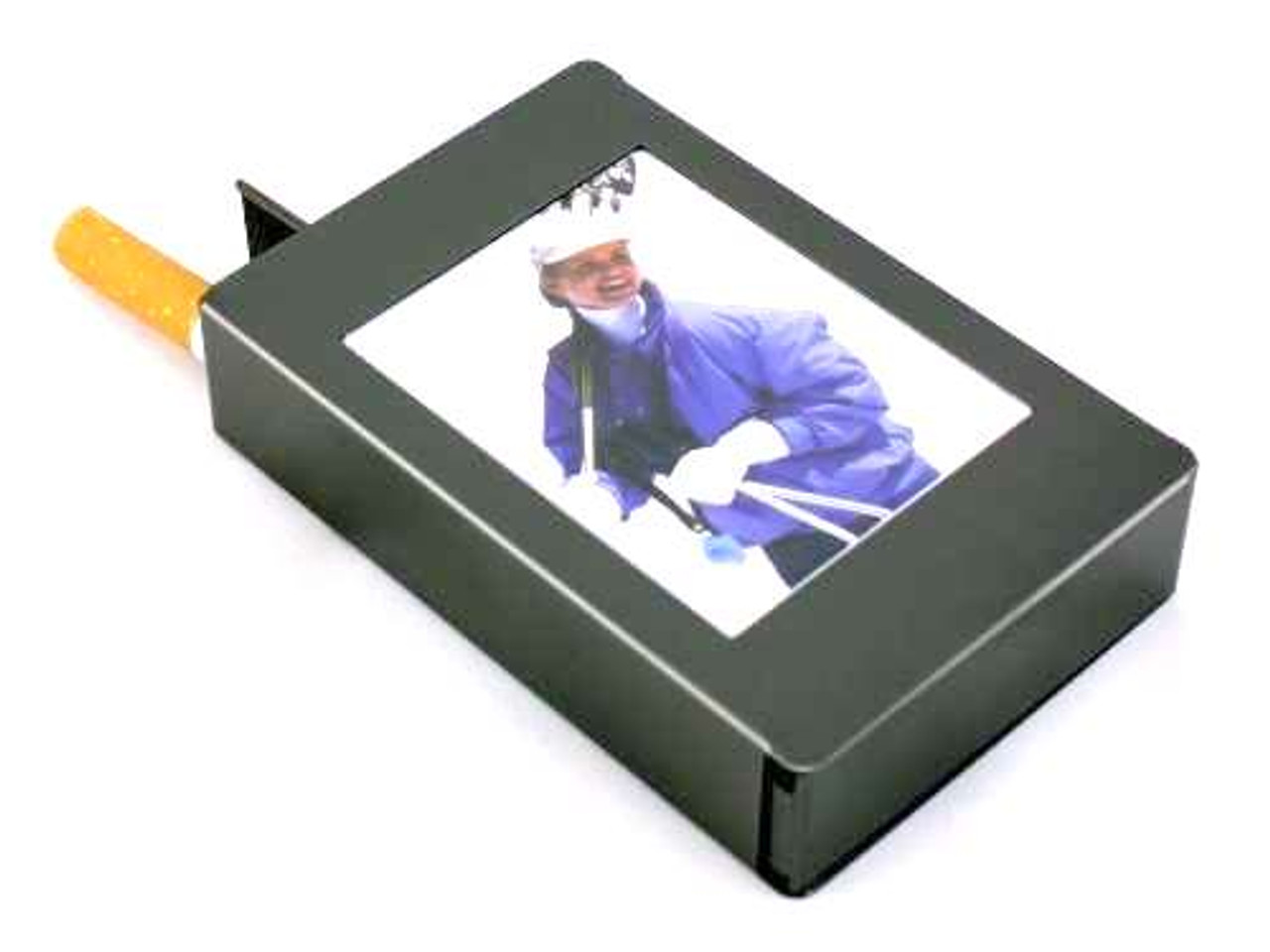 Charcoal Picture Frame Auto Dispensing Cigarette Case