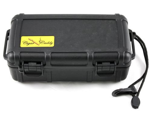 Cigar Caddy Black 10 Stick Travel Cigar Humidor