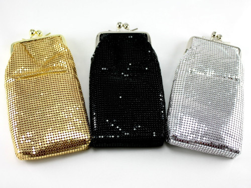 Shimmering Cigarette Pack Holder with Jeweled Clasp