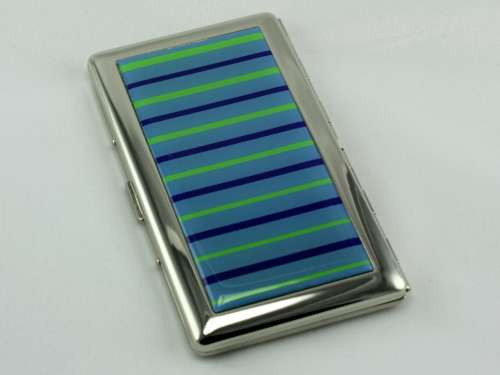 Blue Line Mirror Cigarette Case