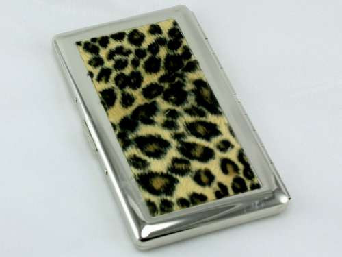 Cheetah Fur Mirror Cigarette Case