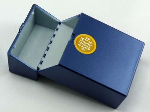 Blue Push Cigarette Pack Holder