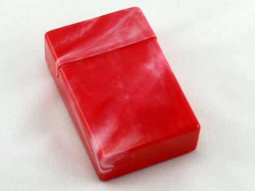 Red Swirl Cigarette Pack Holder