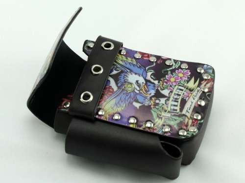Wild Tattoo Leather Cigarette Pack Holder