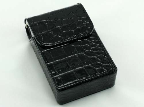 Black Crocodile Cigarette Pack Holder