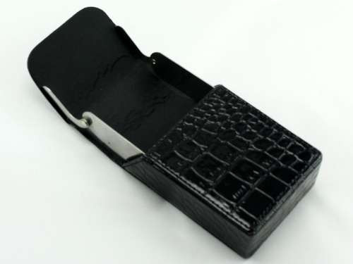 Black Crocodile Cigarette Pack Holder