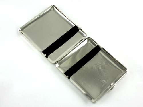 Elegant Leather Cigarette Case Metal King Size