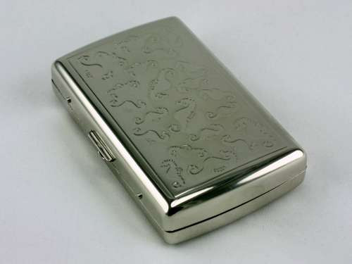 Silver Seahorse Cigarette Case