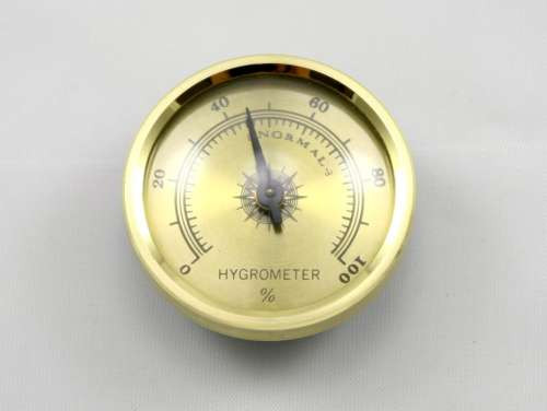 Gold Valentino Analog Cigar Hygrometer