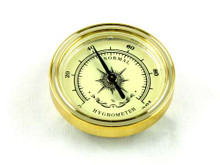 Silver Valentino Analog Cigar Hygrometer