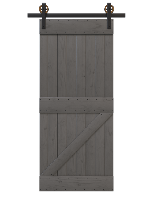 charcoal painted board and batten barn door