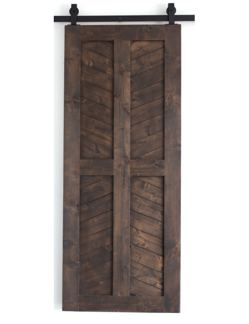 four panel chevron wood barn door