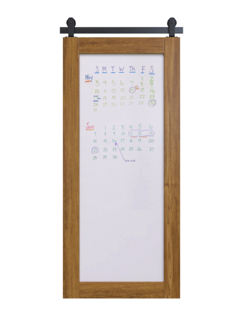 White Board Sliding Barn Door White Shanty