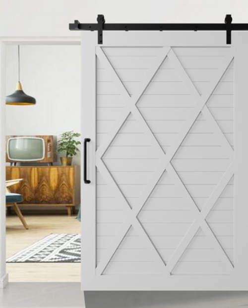 The Camila Four X Pattern Custom Size Sliding Barn Door