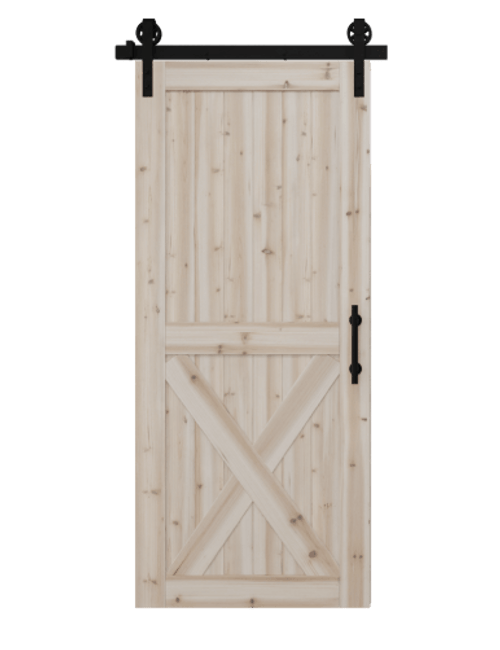 Stile & Rail DIY Barn Door Kit  - Bottom X Panel | 6 Designs in 1 Box