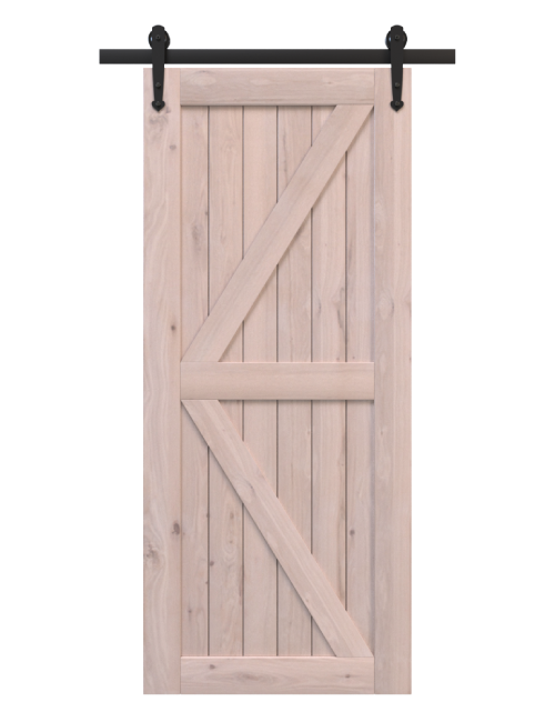 unfinished  stable style barn door