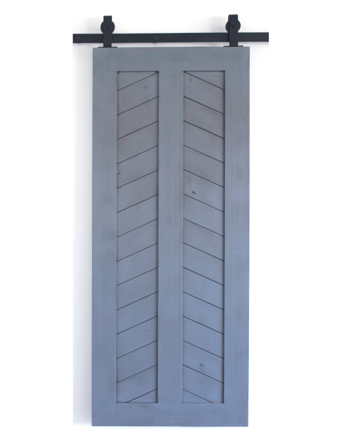 painted chevron panel barn door
