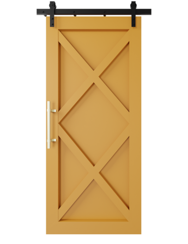 modern 2 x panel barn door