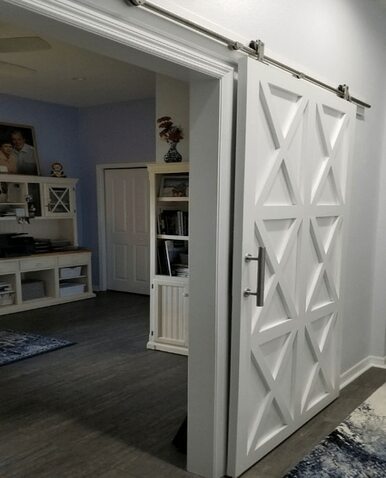 The Harper Custom Sliding Barn Door - Lifestyle Office