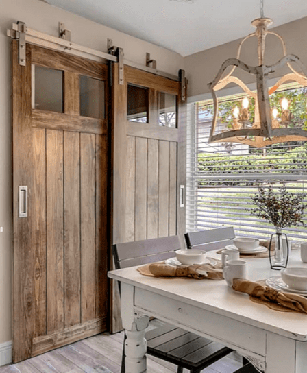 Custom Bypass Sliding Barn Door 448X544