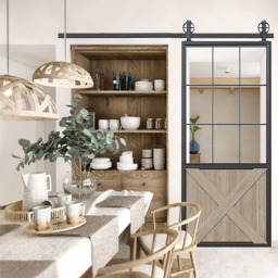 Half X French Sliding Kitchen Barn Door 256X256