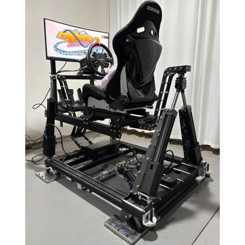 Compact Full Motion Racing Simulator, 6DOF with Traction Loss, high imersion flight G-force seat, home motion sim rig, motion flight simulator, GT simulator, Rally