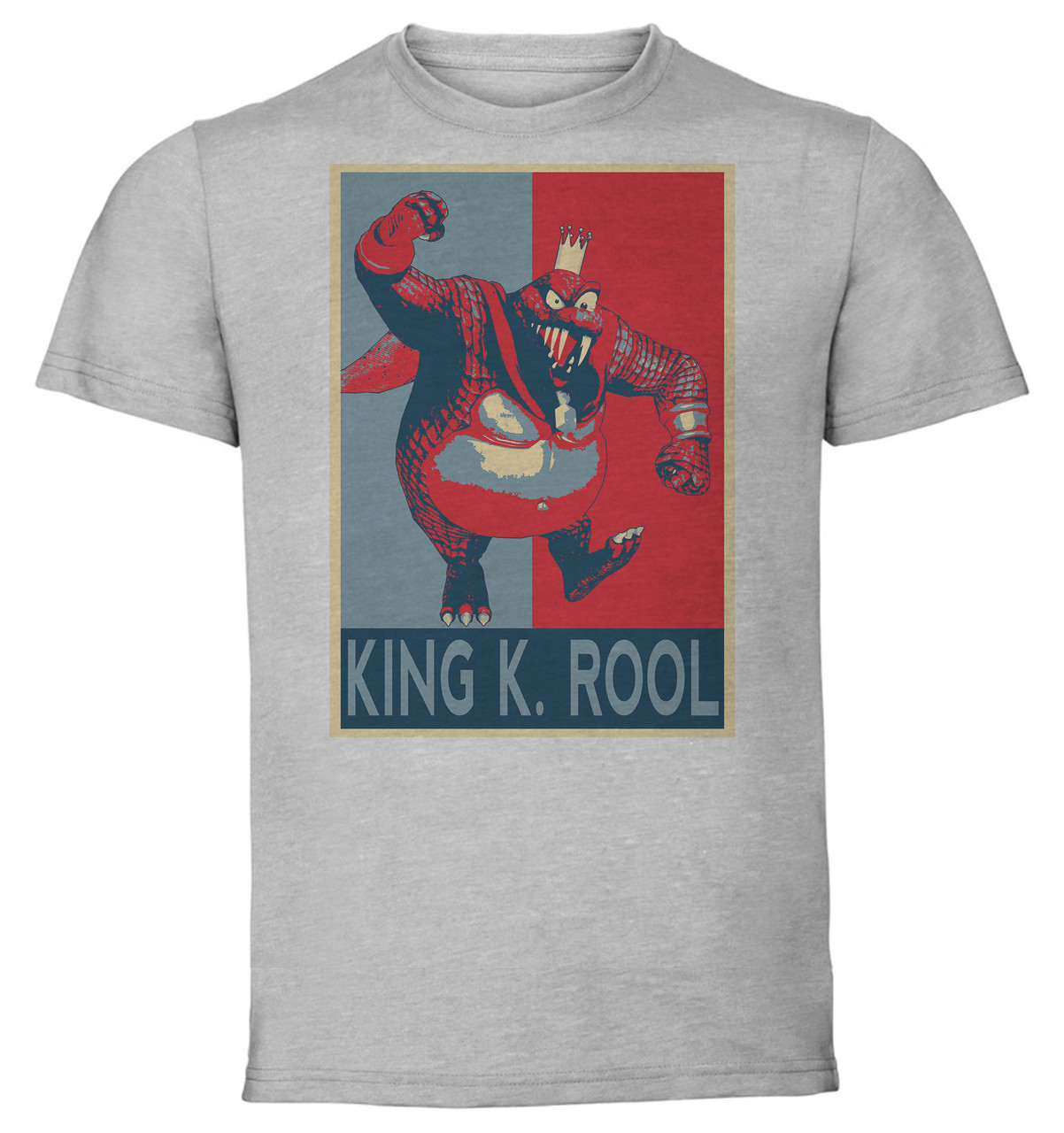 T-Shirt Unisex - Grey - Propaganda - Smash bros - King K Rool