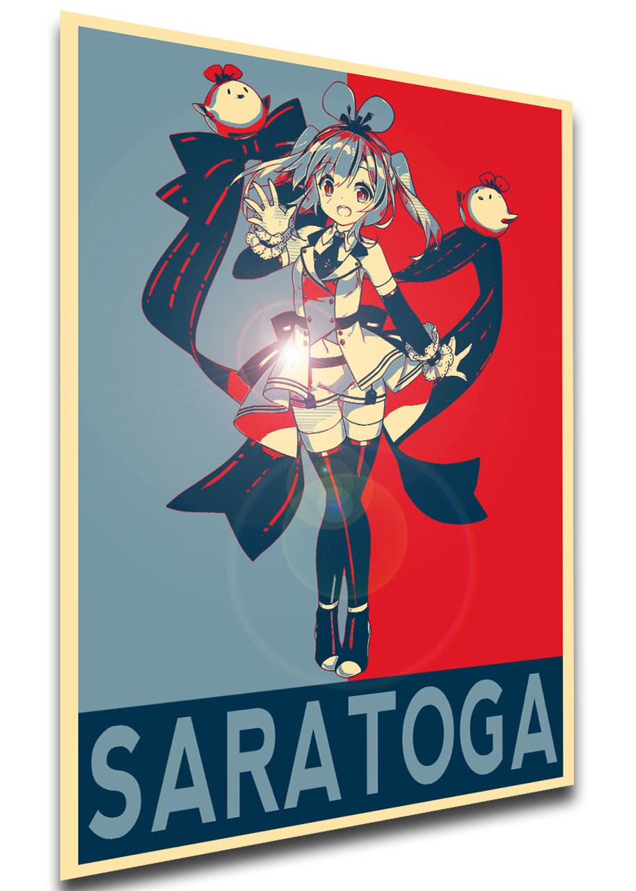 Poster Propaganda Azur Lane Saratoga Virtual Idol Propaganda World