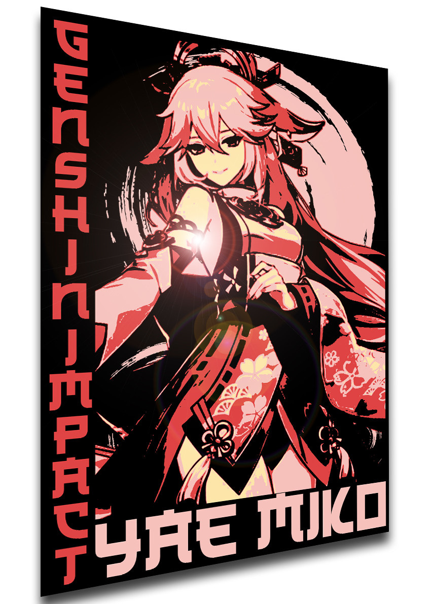 Poster Japanese Style - Genshin Impact - Yae Miko - Propaganda World