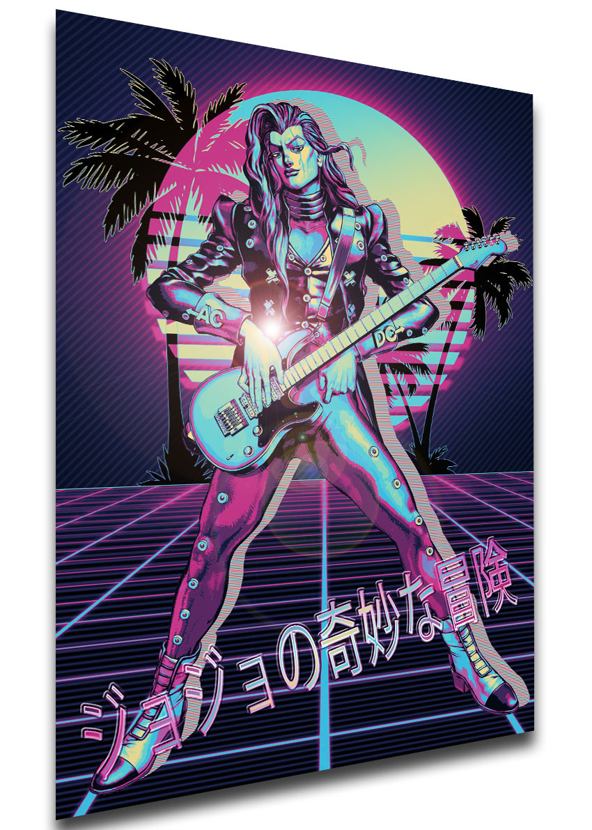 Poster - Vaporwave 80s Style - Jojo's Bizarre Adventure - Diamond