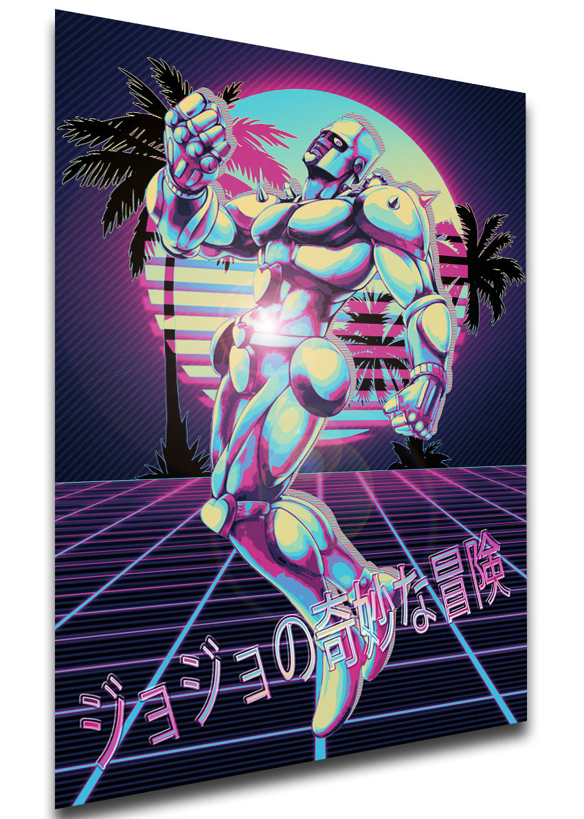 Poster - Vaporwave 80s Style - Jojo's Bizarre Adventure - Diamond