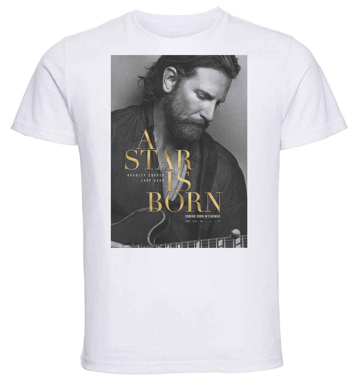 T-shirt Unisex - White - A Star Is Born Playbill Bradley Cooper