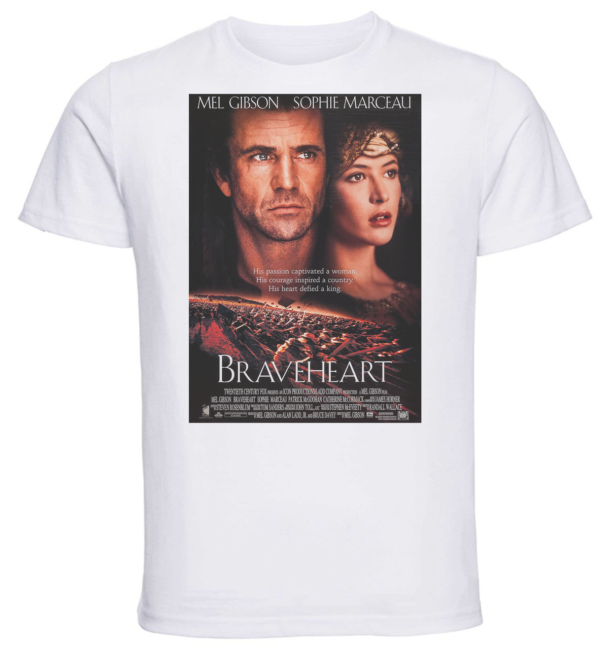 T-shirt Unisex - White - Braveheart 