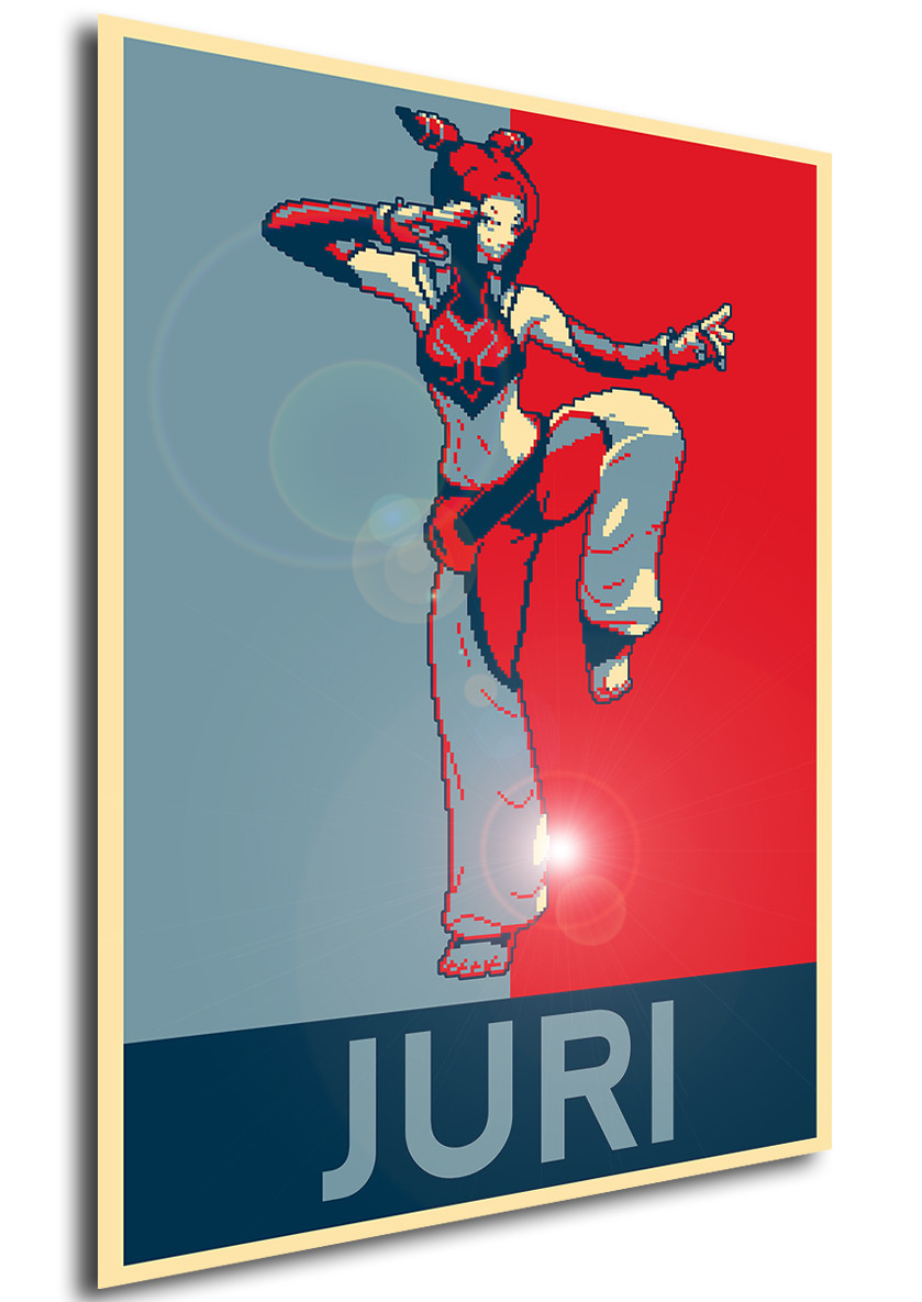 Poster - Propaganda - Pixel Art - Street Fighters IV - Juri ...