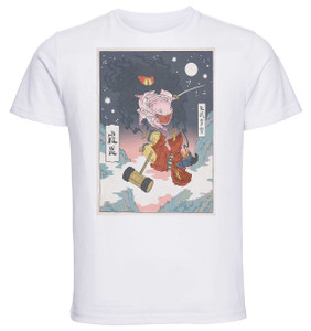 T-shirt Unisex - White - Japanese Ukiyo-e - Kirby