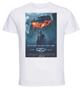 T-shirt Unisex - White - Playbill Film - Batman The Dark Knight