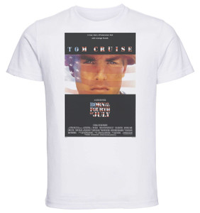 T-shirt Unisex - White - Playbill Film - Born On The Fourth Of July