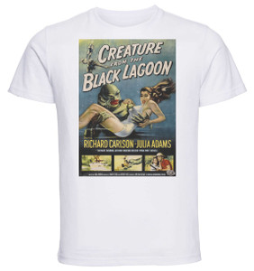 T-shirt Unisex - White - Playbill Film - Creature From The Black Lagoon T-shirt Unisex - White - Playbill Film - Creature From The Black Lagoon