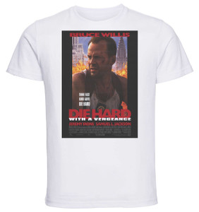 T-shirt Unisex - White - Playbill Film - Die Hard With A Vengeance T-shirt Unisex - White - Playbill Film - Die Hard With A Vengeance