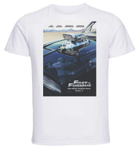 T-shirt Unisex - White - Playbill Film - Fast Furious 4