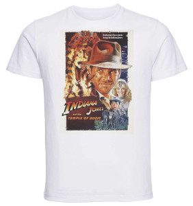 T-shirt Unisex - White - Playbill Film - Indiana Jones Ii
