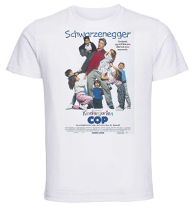 T-shirt Unisex - White - Playbill Film - Kindergarden Cop