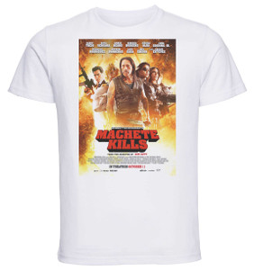 T-shirt Unisex - White - Playbill Film - Machete Kills