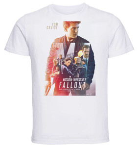 T-shirt Unisex - White - Playbill Film - Mission Impossible Fallout
