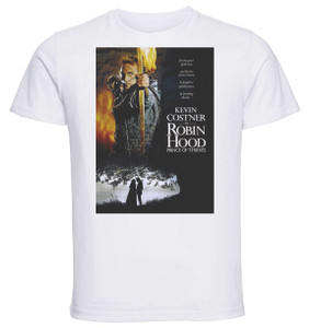 T-shirt Unisex - White - Playbill Film - Robin Hood Prince Of Thieves