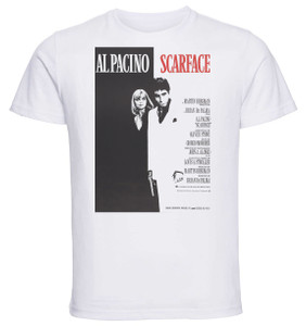 T-shirt Unisex - White - Playbill Film - Scarface