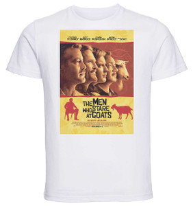 T-shirt Unisex - White - Playbill Film - The Men Who Stare At Goats T-shirt Unisex - White - Playbill Film - The Men Who Stare At Goats