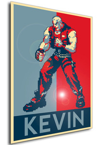 Poster - Propaganda - Pixel Art - Fatal Fury Garou Mark of the Wolves - Kevin