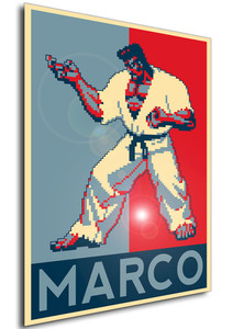 Poster - Propaganda - Pixel Art - Fatal Fury Garou Mark of the Wolves - Marco Poster - Propaganda - Pixel Art - Fatal Fury Garou Mark of the Wolves - Marco