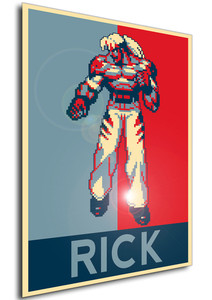 Poster - Propaganda - Pixel Art - Fatal Fury Real Bout - Rick Strowd Poster - Propaganda - Pixel Art - Fatal Fury Real Bout - Rick Strowd